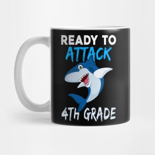 Shark Kids Ready To Attack 4th Grade Boys Back To School Mug